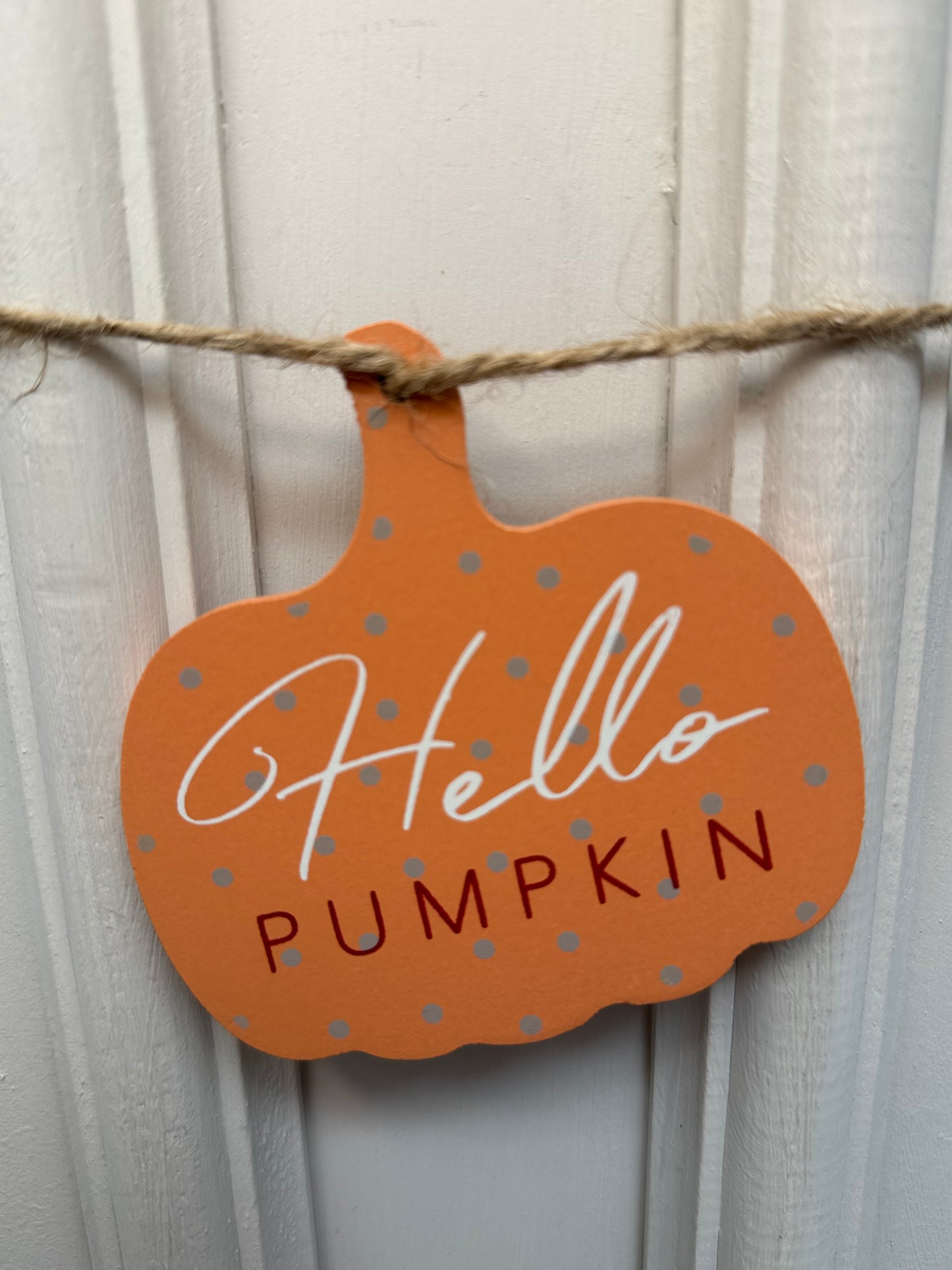 Wooden Pumpkin Garland