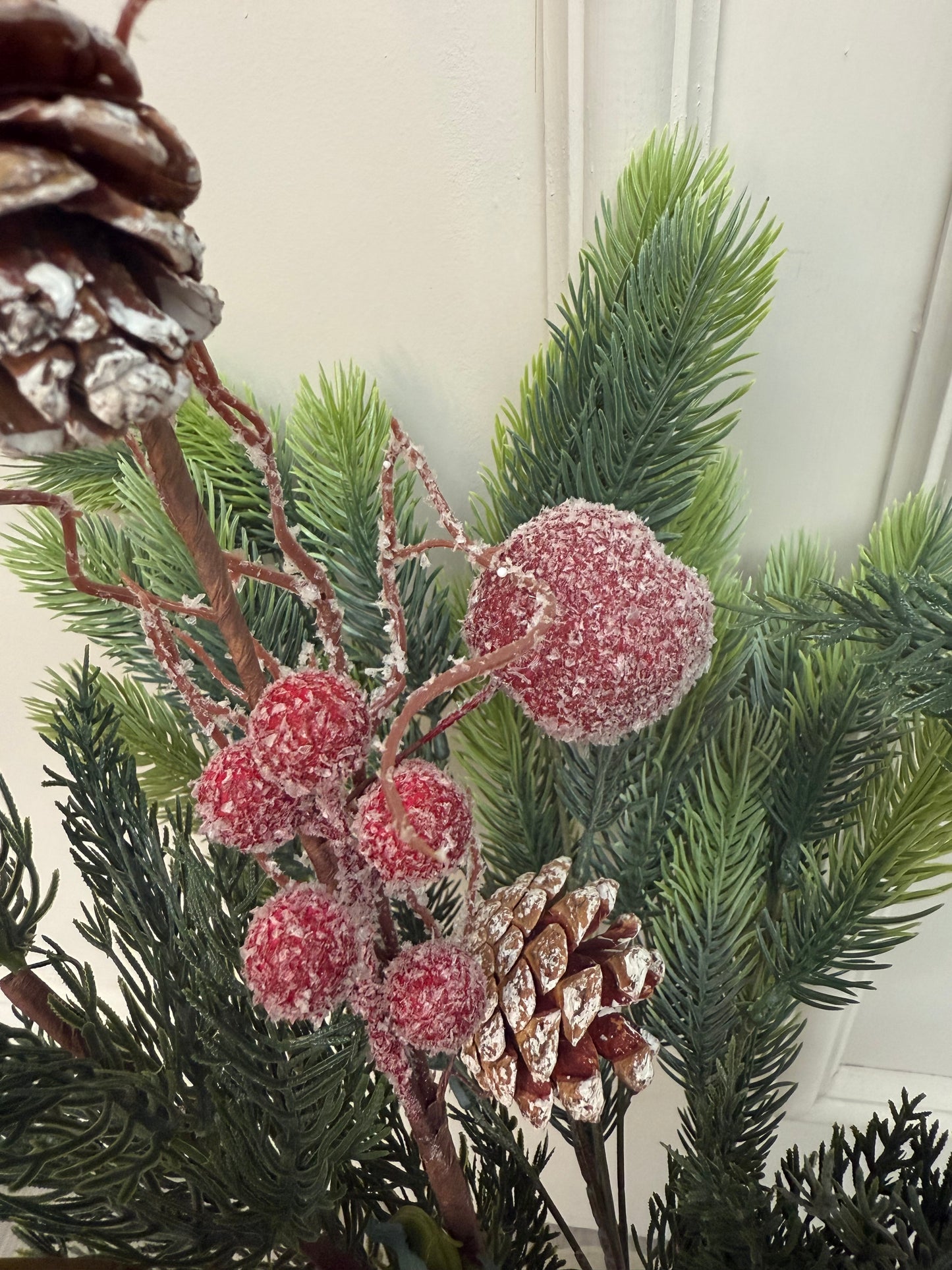 Mulberry Rose and Spruce Bunch