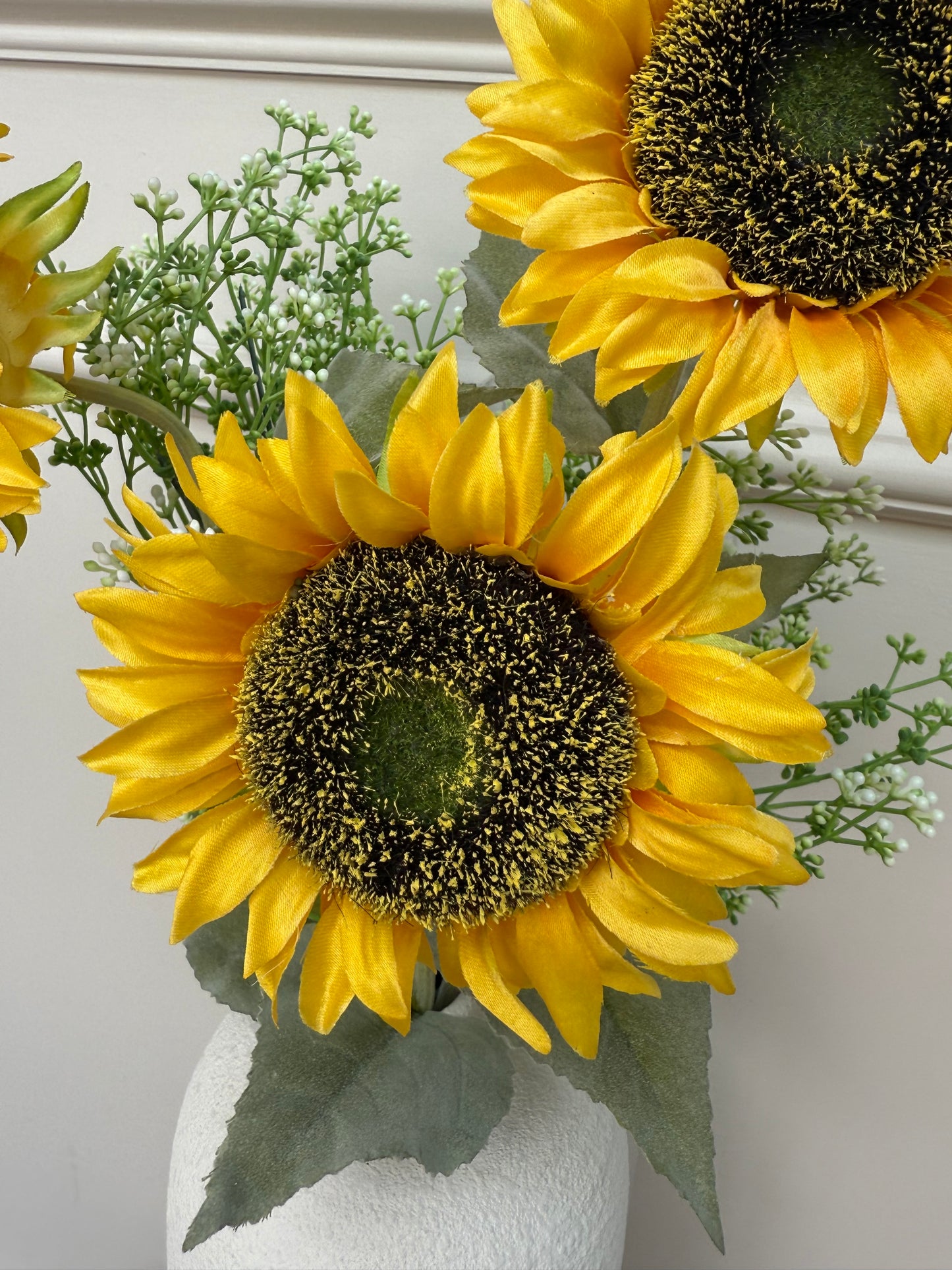 Faux Sunflower with Bud Foliage Bunch
