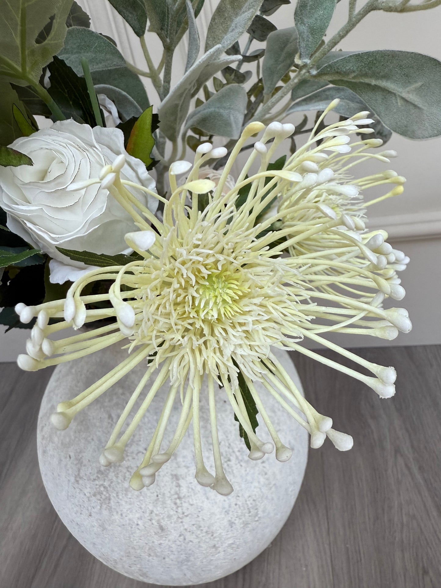 White Protea and Rose Bunch