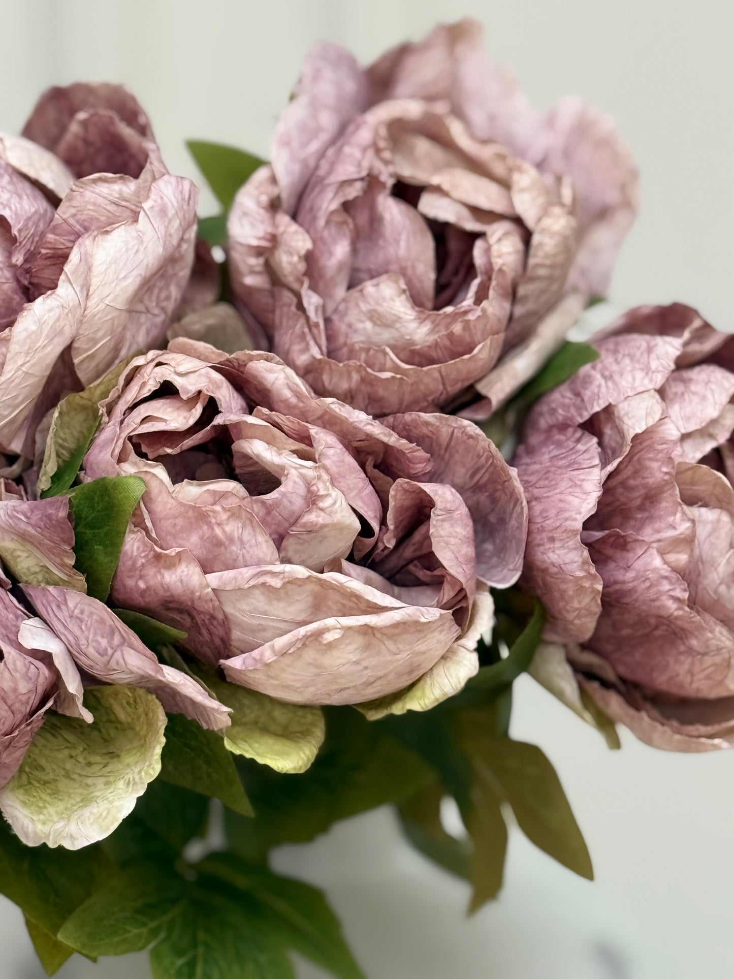 Vintage Mauve Faux Closed Peony Bunch