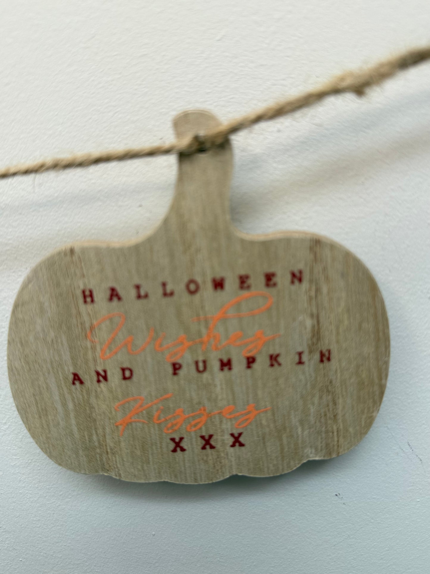 Wooden Pumpkin Garland