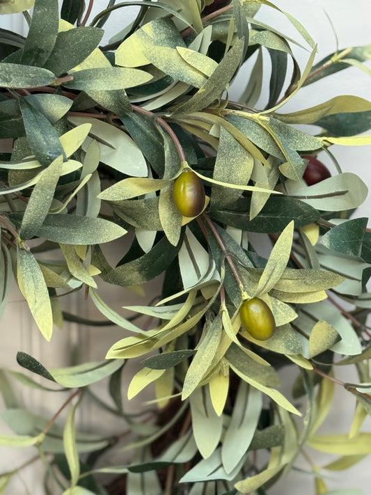 Faux Olive Wreath