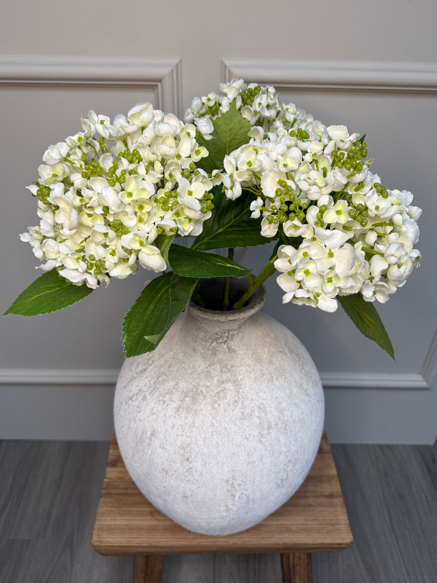 Faux White Hydrangea Bunch
