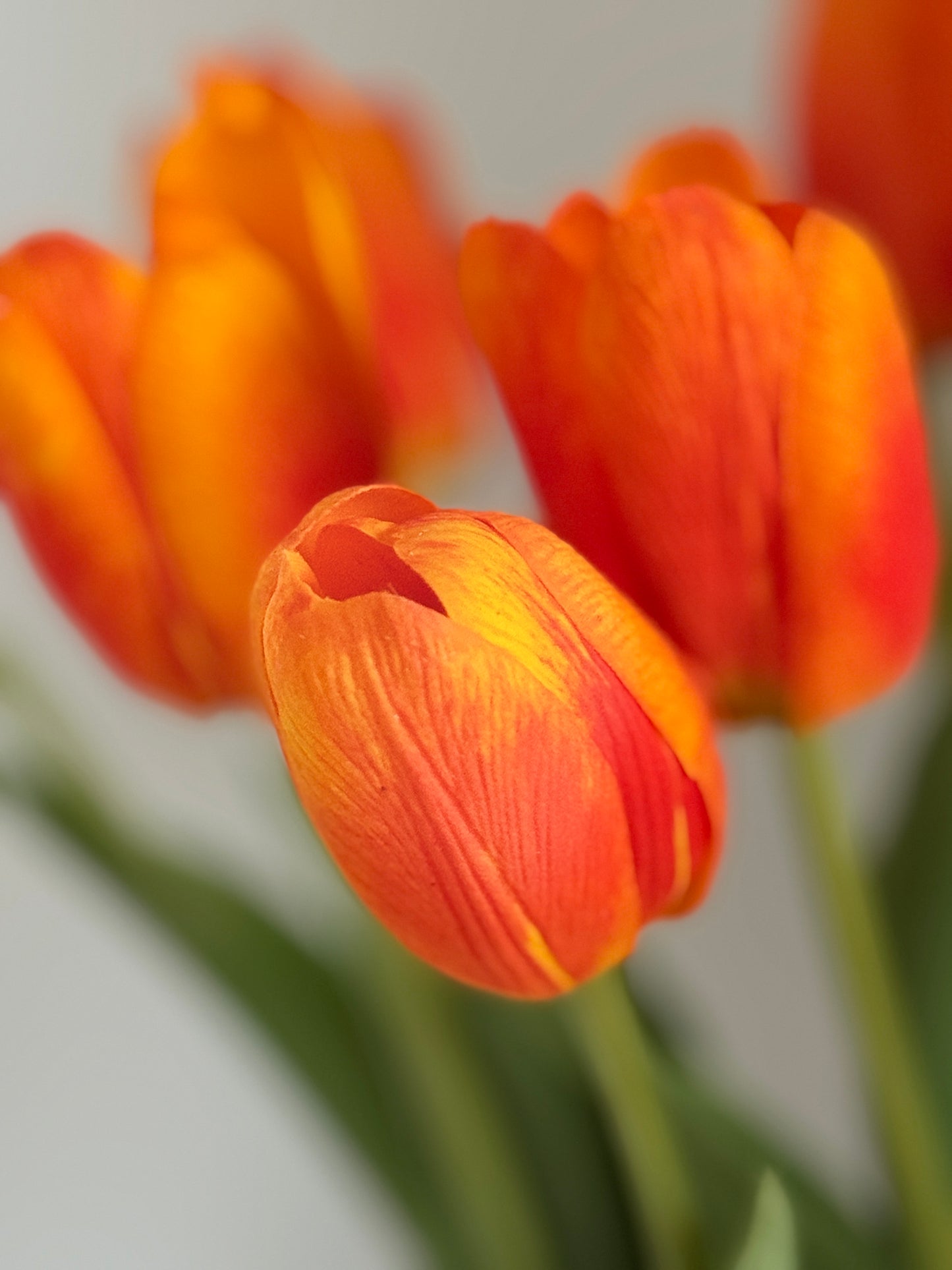 Faux Orange Tulip Bunch