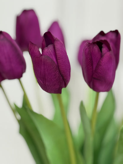 Faux Purple Tulip Bunch