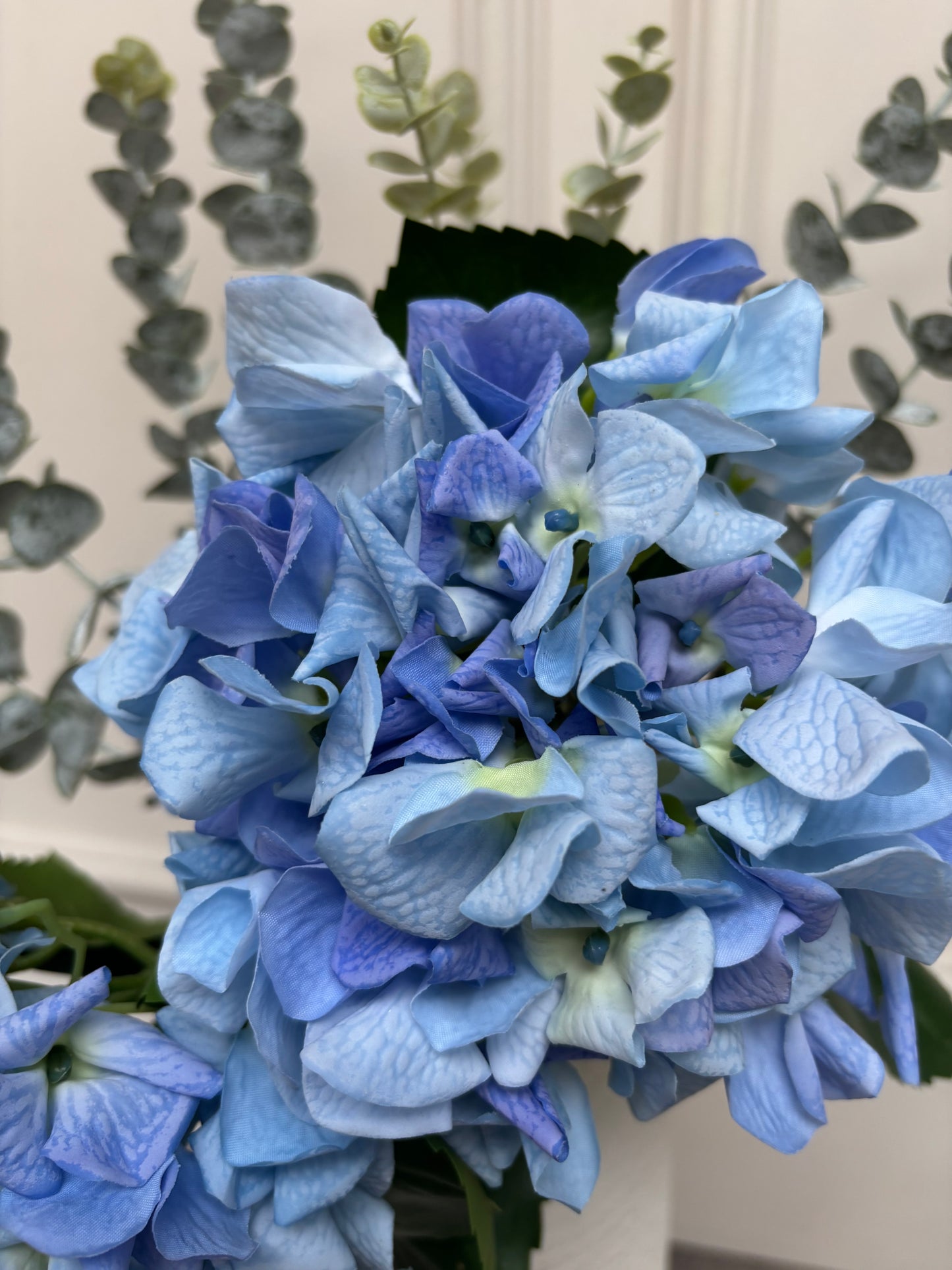 Blue Hydrangea & Eucalyptus