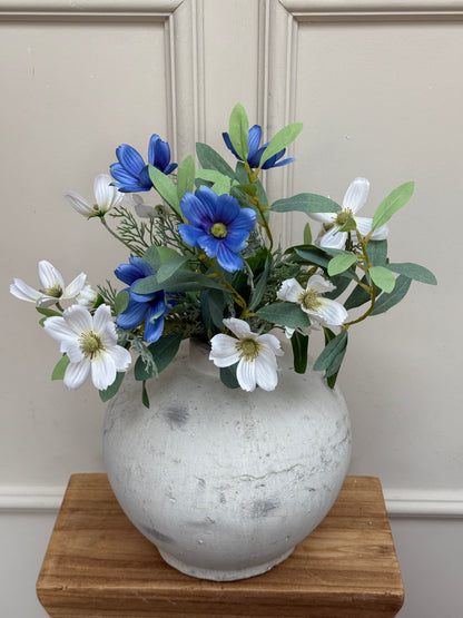 White and Blue Cosmos Bunch