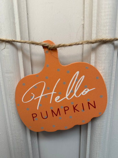 Wooden Pumpkin Garland