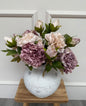 Vintage Mauve and Oyster Faux Open Peony Bunch