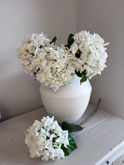White Real Touch Hydrangea Stem