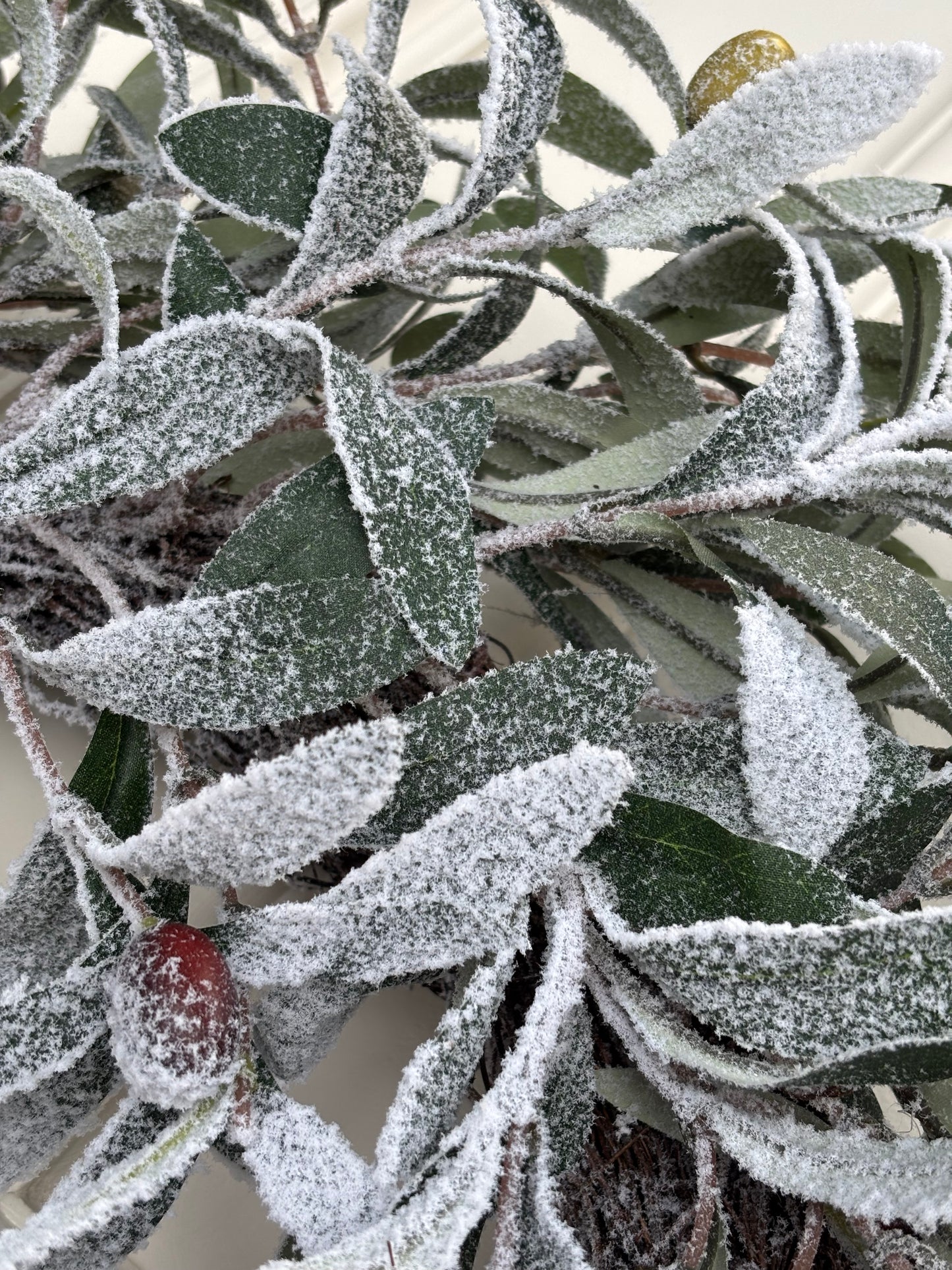 Frosted Olive Wreath