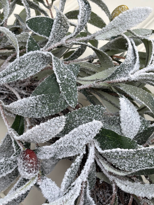 Frosted Olive Wreath