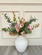 Large Faux Poppy and Blush Eucalyptus Bunch