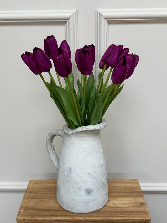 Faux Purple Tulip Bunch