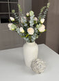 Small Cream Rosebud and Eucalyptus Bunch