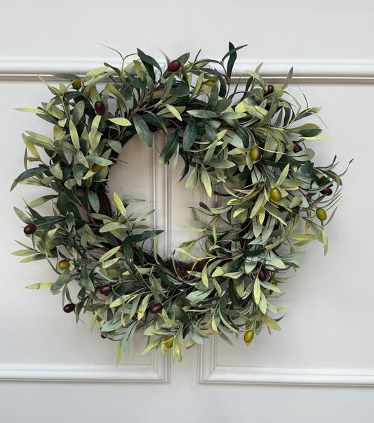 Faux Olive Wreath