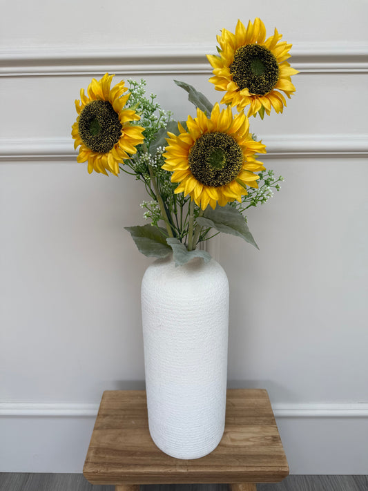 Faux Sunflower with Bud Foliage Bunch