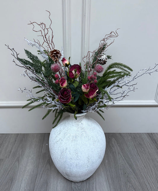 Burgundy Festive Sparkle Rose Bunch