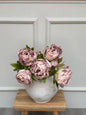 Vintage Mauve Faux Closed Peony Bunch