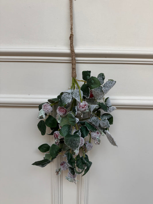 Winter Rosehip Teardrop Swag