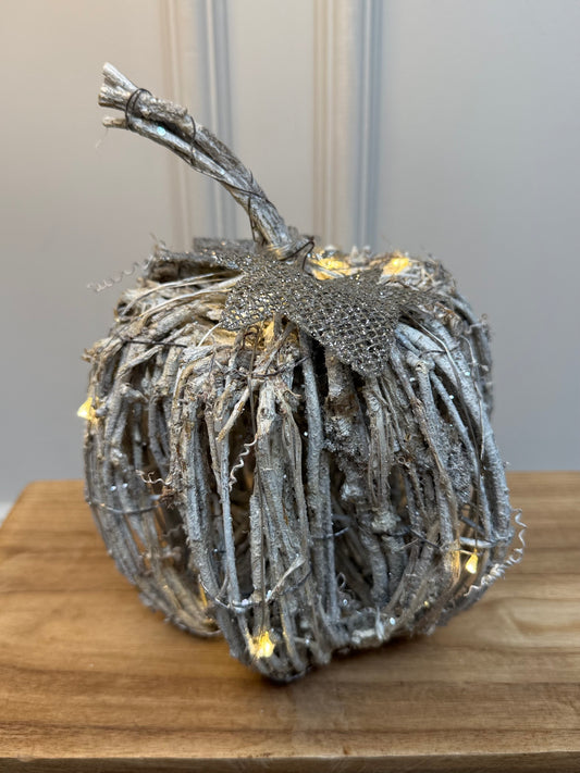 Small Light Up Rattan Pumpkin