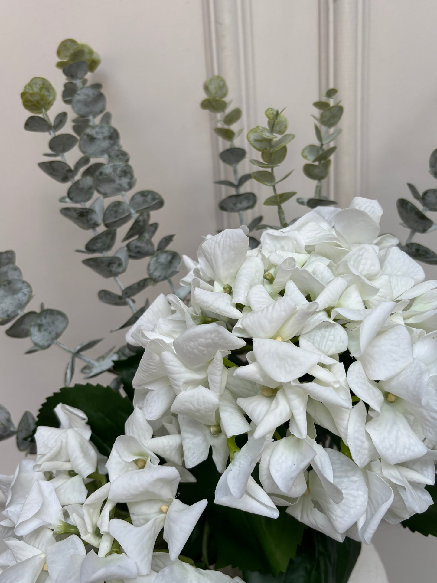 White Hydrangea & Eucalyptus