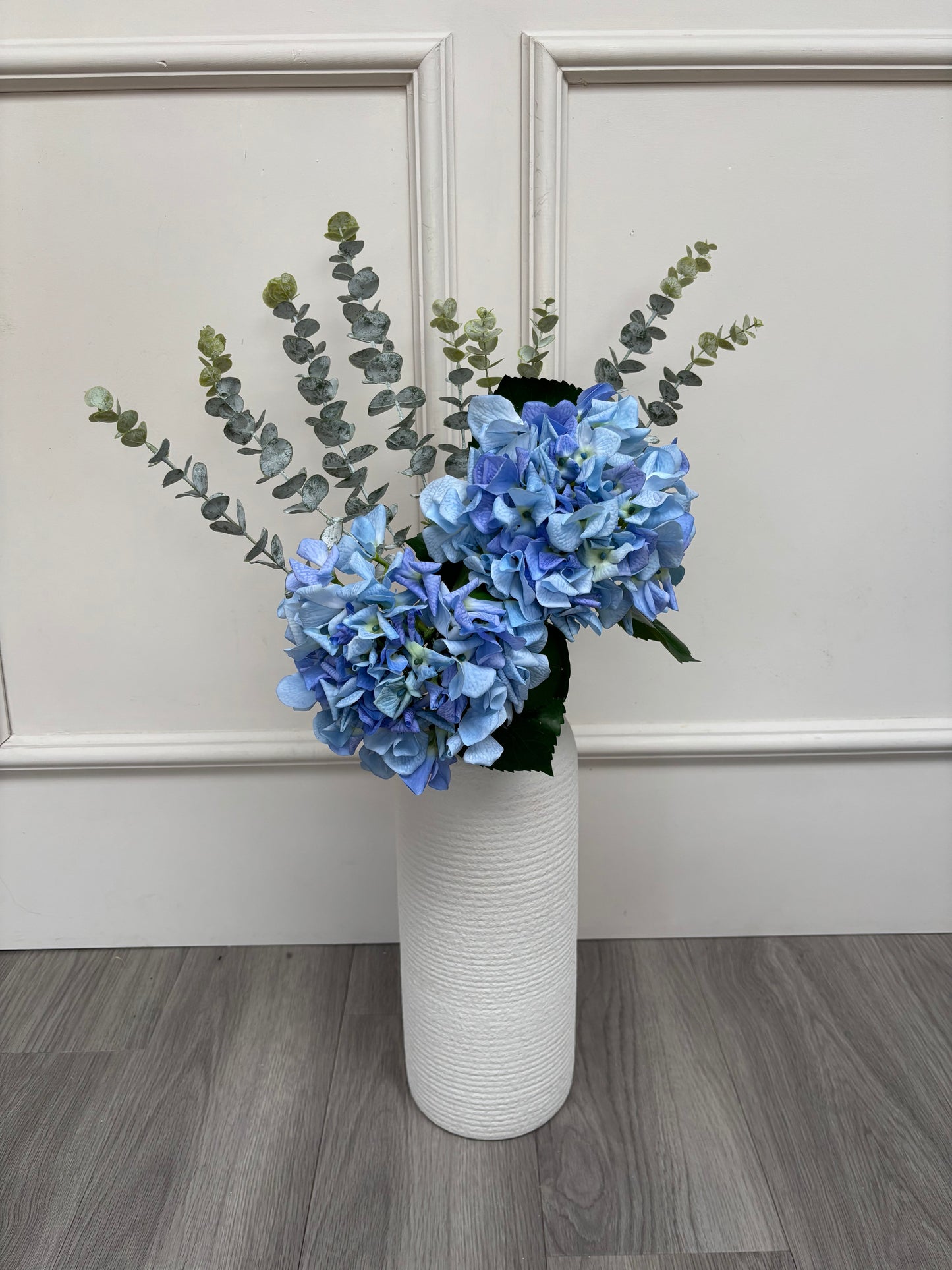 Blue Hydrangea & Eucalyptus
