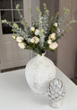 Cream Rosebud and Eucalyptus Bunch