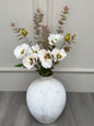 White Poppy and Blush Eucalyptus Bunch
