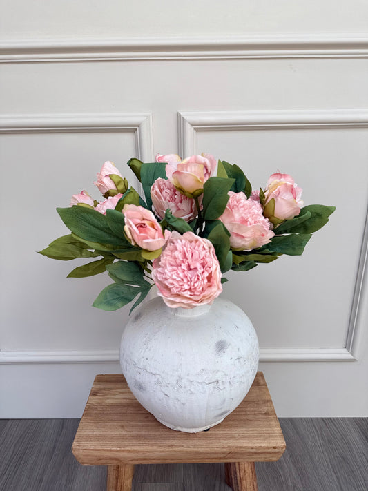 Faux Pink Peony Bunch