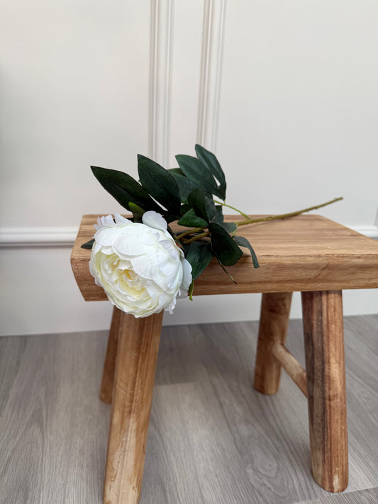 Faux White Peony Bunch