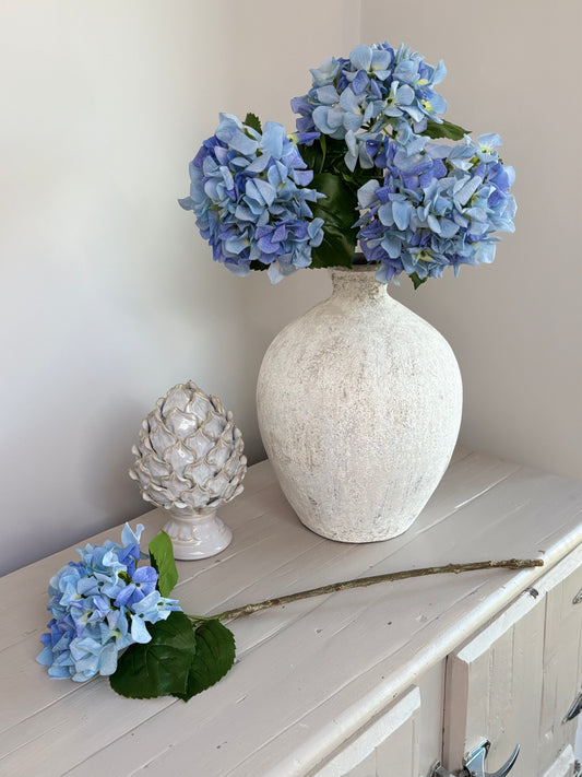 Blue Real Touch Hydrangea Stem
