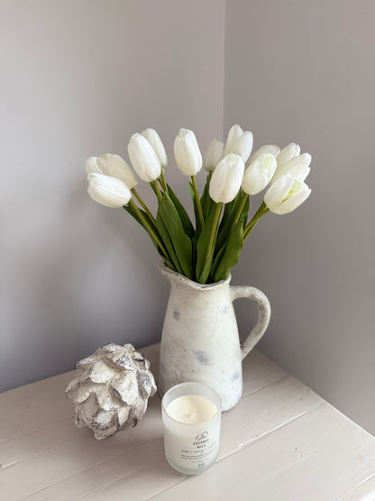 Faux White Tulip Bunch