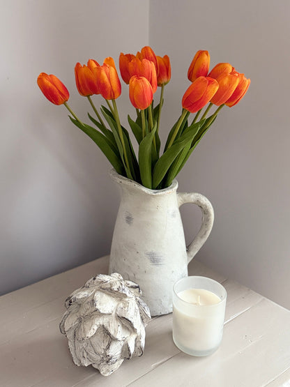Faux Orange Tulip Bunch