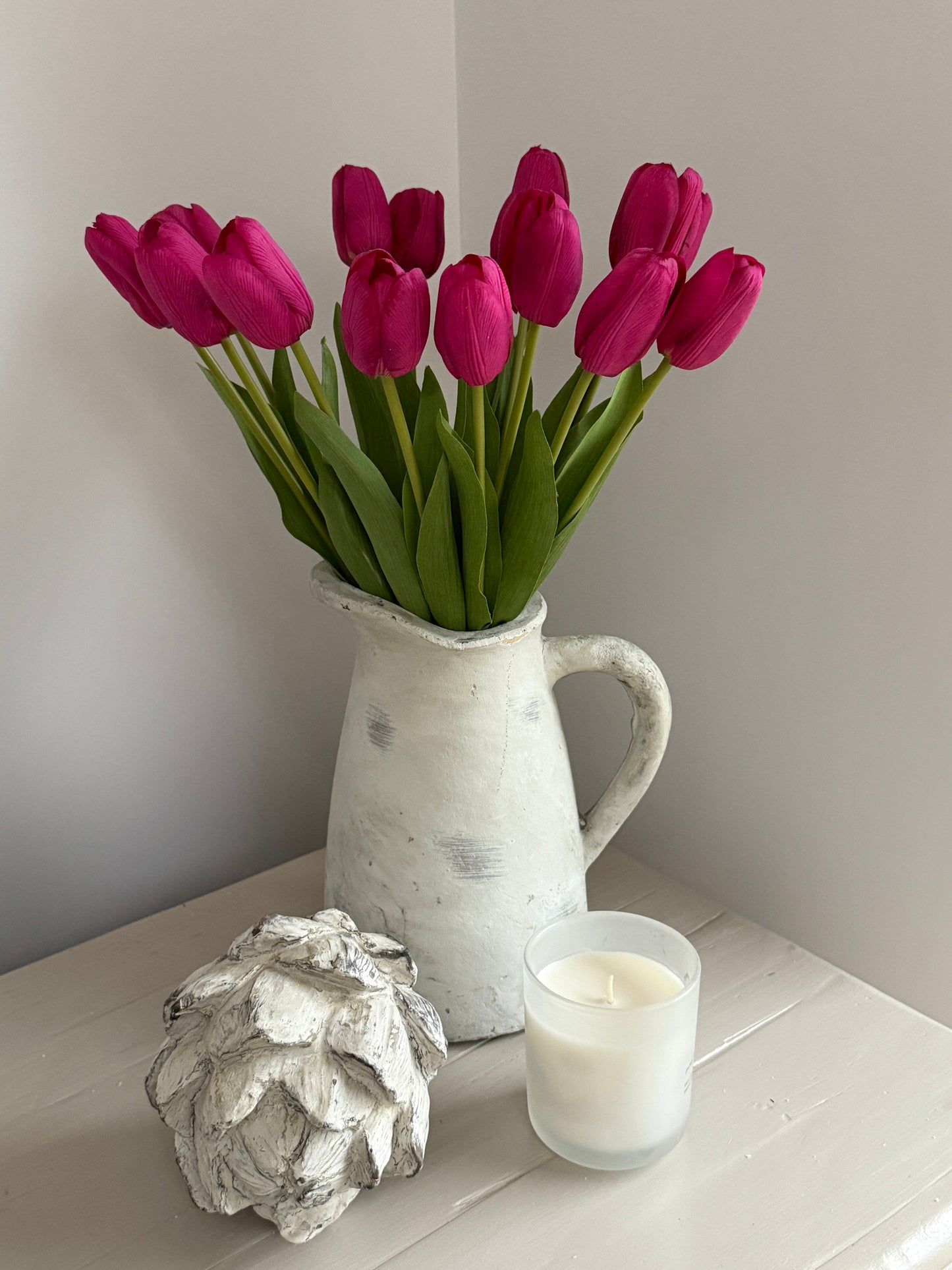Faux Pink Tulip Bunch