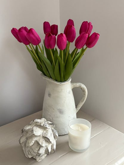 Faux Pink Tulip Bunch