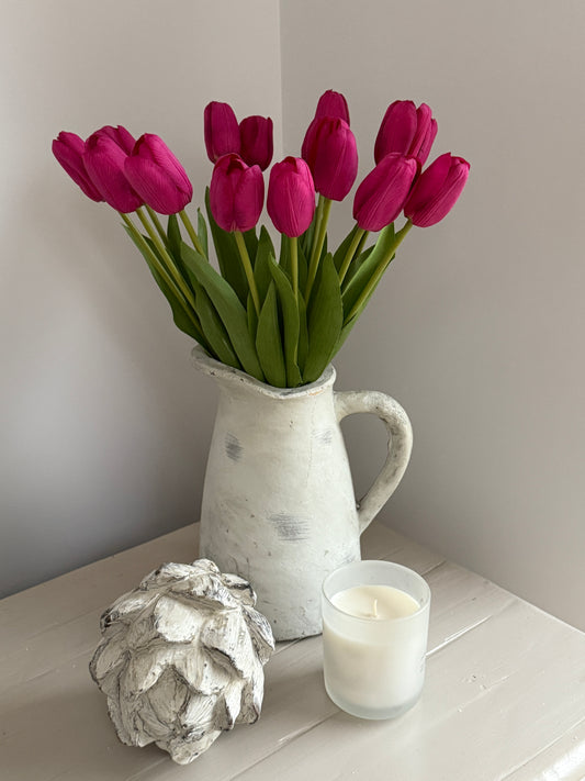 Faux Pink Tulip Bunch