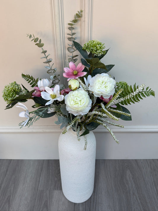 Pink and White Ranunculus and Cosmos Bunch