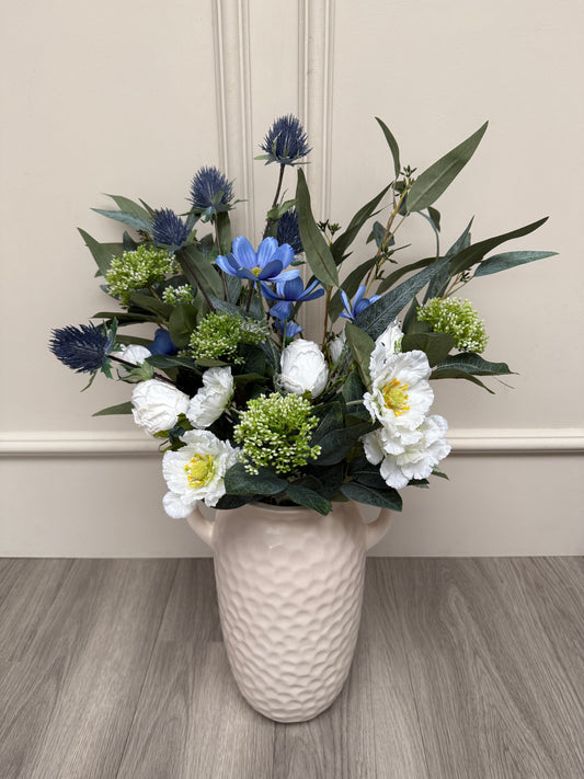 Frilly Scabiosa with Cosmos and Thistle Bunch